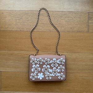 AVA 3D Floral Applique Chain Strap Bag